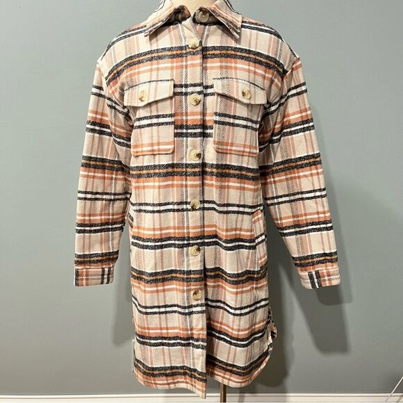 NWT Universal Thread Mid Length Plaid Shirt Jacket Size XS - Picture 4 of 11